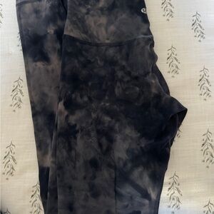 Lululemon Athletica Dark Tie-Dye Leggings